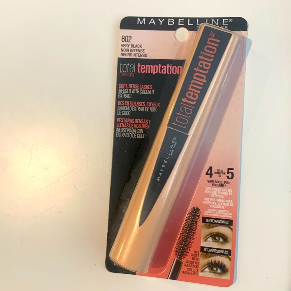 MAYBELLINE® NEW YORK 602 VERY BLACK NOIR INTENSE NEGRO total temptation
mascara